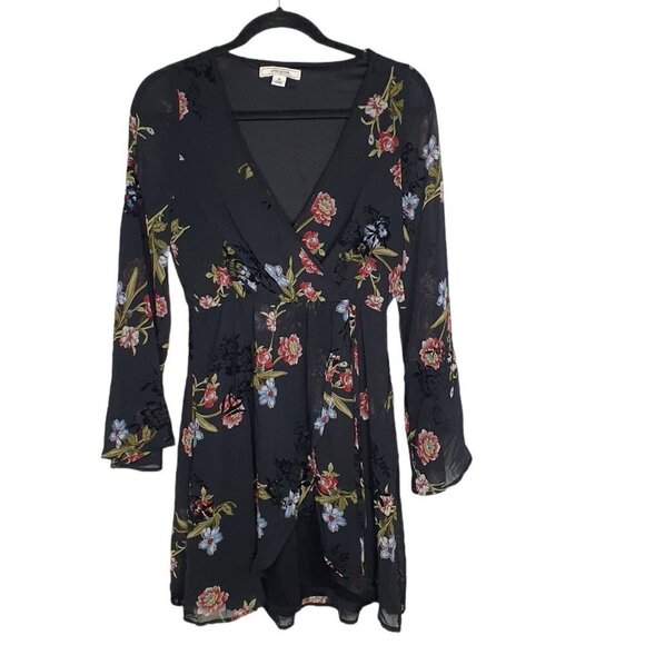 NWT Adam Levine Dress Long Bell Sleeve V-Neck M - Picture 1 of 8